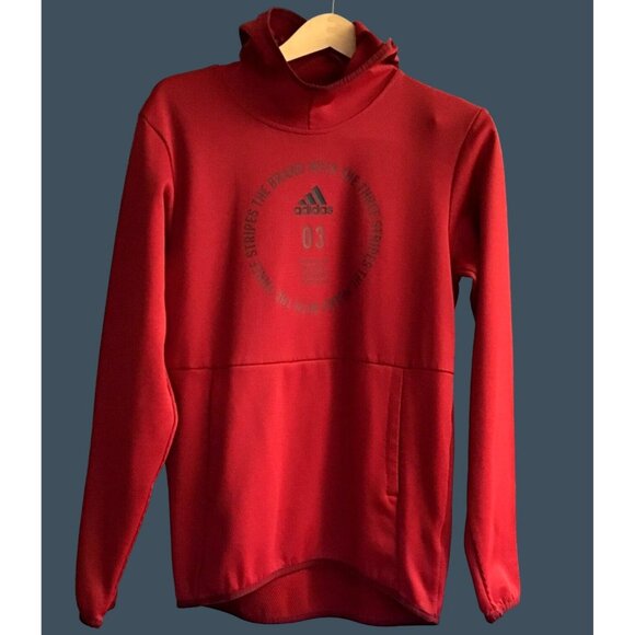ADIDAS -MEN PULLOVER SWEATSHIRT -FRONT KANGAROO POCKET -SIZE SMALL - Picture 1 of 6